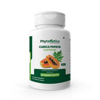 Carica Papaya Leaf Extract 400mg - Improve Immune System and Platelet Count, Best Antioxidant - (60 Veg. Capsules) (Pack of 1)