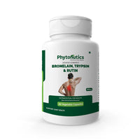 Bromelain, Trypsin & Rutin 400mg - Supports Joints and Digestive Health, Anti-Inflammation Support - (60 Veg. Capsules) (Pack of 1)