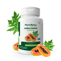 Carica Papaya Leaf Extract 400mg - Improve Immune System and Platelet Count, Best Antioxidant - (60 Veg. Capsules) (Pack of 1)