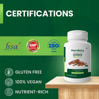 Glycyrrhiza glabra Licorice Root Extract 400mg - Supports Respiratory and Digestive Health, Relieves Stress - 100% Natural - (60 Veg. Capsules) (Pack of 1)